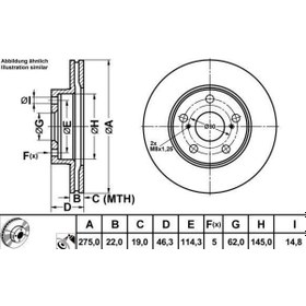 Resim MGA 50272 FREN DİSKİ ÖN Corolla Uyumlu 07- AURIS 07- BENZİNLİ HAVALI 275 