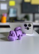 Resim Obaco Köpek Telefon Tutucu Masaüstü Telefon Tutucu Hayvan Figürlü Telefon Aksesuarı Eklemli Hayvan Oyuncak 