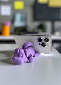 Resim Obaco Köpek Telefon Tutucu Masaüstü Telefon Tutucu Hayvan Figürlü Telefon Aksesuarı Eklemli Hayvan Oyuncak 