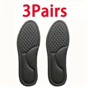 Resim Gateesat 3 Çift Siyah Hafıza Köpüğü Tabanlık Topuk Ve Ark Desteği Esnek 