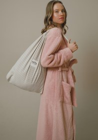 Resim PEMBE RENK ŞAL YAKA PELUŞ SABAHLIK - XS / Maxi Boy (130 cm) 