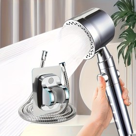 Resim 5 Ayarlı Mod ve Filtre ile Lüks El Duşu - Kolay Kurulum Duvar/Montajlı El Duşu, Cilalı Bitiş, Tam Vücut Deneyimi - İdeal Banyo Aksesuarı ve Hediye, Taşınabilir Duş, Çok Yönlü Su Akışı, Yüksek Kaliteli Filtre 