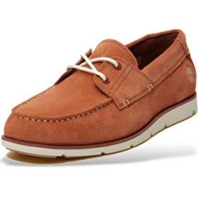 Resim Erkek Grafton Bay Lace Up Rust Süet Loafer 