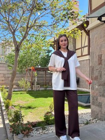 Resim 3 Parça Bağlama detaylı Takım Kahve - S 