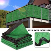 Resim Bağ, Balkon ve Sera için Yeşil HDPE Gizlilik Ekranı Ağları %90 UV Koruma ve Rüzgar Engelleyici Çit ile Karavan Tente 