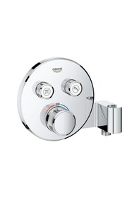 Resim Grohe Grohtherm Smartcontrol Çift Valfli Akış Kontrollü Ankastre Termostatik Duş Bataryası Entegre Duş Kolu Ile - 29120000 Krom 