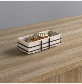 Resim Metaltex Metal Dikdörtgen Ekmek Kutusu, Sepeti Siyah Renk Siyah 