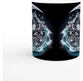 Resim Yengeç Burcu Baskılı Kahve Kupası - Zamanın Çarkları Astroloji Mekanizması Vs2 