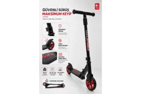 Resim Yıldırım Oyuncak Katlanabilir Frenli Çocuk Scooterı - 100 kg Taşıma Kapasiteli Ayarlanabilir Yükseklik Scooter 8+ Yaş 