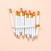 Resim 10 Adet Kalpli Desenli Mini Renkli Ahşap Kurşun Kalem Silgili, 0,5 mm Uç, Ahşap Malzeme, Parti Hediyeleri, Düğün Hediyeleri için Hediye Kalemler, 14+ Yaş İçin Uygundur 