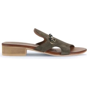 Resim Bueno Shoes Haki Alf Süet Kadın Az Topuklu Terlik 01WA7304 01WA7304 