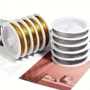Resim 1Rulo Paslanmaz Çelik Tel Tel DIY Takı Yapımı için - Dayanıklı, Esnek Boncuk Kordonu Kolyeler ve Bilezikler için (0.3-1.0mm) - Benzersiz Aksesuarlar, Takı Yapımı Malzemeleri Yapımı için İdeal 