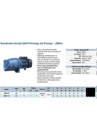 Resim Grandfar Jswm 75 Jet Pompa 1 Hp - Pirinç Çarklı 