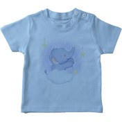 Resim Angemiel Baby Yıldız Asan Küçük Fil Erkek Bebek Tişört Mavi B0046MDBBKETSRT 