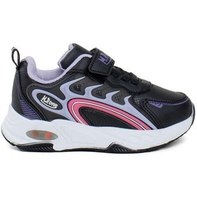 Resim M.p 242-3357pt Patik Kız Çocuk Sports Casual Ayakkabı Siyah - Mor Mor - Siyah 
