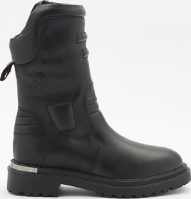 Resim Harley Davidson Appenzell Black Deri Kadın Bot 