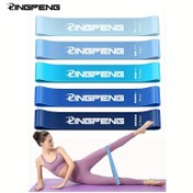 Resim 1/5 adet lingpeng Direnç Bantları Seti, Fitness Yoga TPE Elastik Bantlar, Yığılabilir, Orta Gerginlik, Dayanıklı Kauçuk Malzeme, Güç Antrenmanı, Kalça Sıkılaştırma ve Mini Egzersiz Çemberleri için Dereceli Mavi Renklerle 