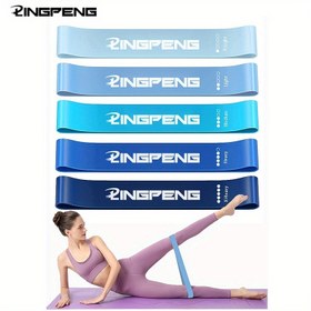 Resim 1/5 adet lingpeng Direnç Bantları Seti, Fitness Yoga TPE Elastik Bantlar, Yığılabilir, Orta Gerginlik, Dayanıklı Kauçuk Malzeme, Güç Antrenmanı, Kalça Sıkılaştırma ve Mini Egzersiz Çemberleri için Dereceli Mavi Renklerle 