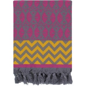 Resim Pembe Antrasit 'Adinkra' Peştemal 