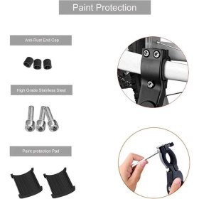 Resim Bisiklet Arka Park Destek Ayağı Kelepçeli Alüminyum Ayak 