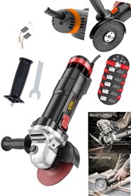 Resim STAXX POWER Alman ANG5000 Metal Şanzuman Bakır Sargılı Avuç Içi Taşlama Demir Metal Kesme Makinesi + Taş 