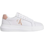 Resim Calvin Klein Kadın Marka Logolu Bağcıklı Kaydırmaz Tabanlı Günlük Beyaz Sneaker YW0YW00823-0K6 
