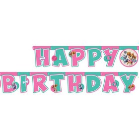 Resim Paw Patrol Skye Happy Birthday Yazısı Banner Parti Süsü Doğum Günü Afişi Tüm Yaşlar 