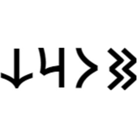 Resim Göktürkçe Doruk İsmi Yazı Sticker Yükseklik 5 Cm 