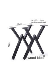 Resim Wood İdea Masif Ahşap Masası-yemek Ve Çalışma Masası 2 Adet 73 Cm 
