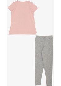 Resim Breeze Kız Çocuk Taytlı Takım Renkli Ayakkabı Baskılı 5-10 Yaş, Pembe-pembe Pembe 