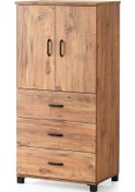 Resim Çok Amaçlı Dolaplı Şifonyer 3 Çekmeceli Kapaklı 60X44X127Cm (536504930) 