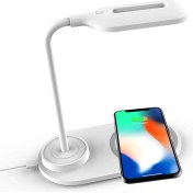 Resim Lisa Butik Hızlı Kablosuz Şarj Stant ve LED Masa Lambası Taşınabilir 360 Derece Esnek Dokunma Wiereles Charger 