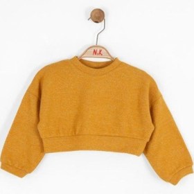 Resim Nk Kids Kız Bebek Simli Kazak-15108 Hardal 