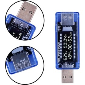 Resim Private Cep Telefonu Şarj Test Kontrol Cihazı Pil Durumu Kapasite Akımı USB Çıkışı Ölçer 