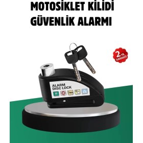 Resim Hace Bazaar Titreşim Sensörlü Alarm Disk Kilidi Motosiklet Scooter Bisiklet 