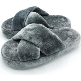 Resim Nmoda Kadın Ev Terliği Peluş Terlik Çeyiz Terliği Bohça Terliği Ses Yapmaz Taban 