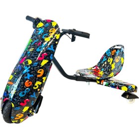 Resim Drift Car Elektrikli Kaykay Drift Scooter Bluetoothlu Grafity Desenli Kasa D08 