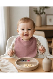 Resim Aluve 3 Katmanlı Sıvı Geçirmez Müslin Mama Önlüğü Seti ( Doğum günü, Babyshower hediyesi )- 3'lü Umut Koleksiyonu Set 1 