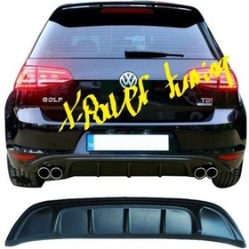 Resim Volksvagen Golf 7 2013.2016 Mk7 Plastik Boyasız Arka Difüzör 