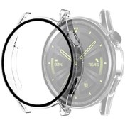 Resim Sones Huawei Gt3 46mm Temperli Cam Filmi Yağ Spreyi Mat Pc Kılıfı 