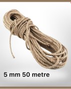 Resim izmir Bitpazarı 5 Mm 50 Metre Jüt Halat Ip - Hasır Ip - Kendir Ip - 