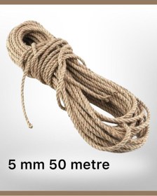 Resim izmir Bitpazarı 5 Mm 50 Metre Jüt Halat Ip - Hasır Ip - Kendir Ip - 