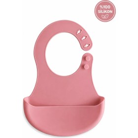 Resim Siliconly Bpa Içermeyen %100 Silikon Bebek Mama Önlüğü Kaydırmaz Cepli Bebek Önlüğü 