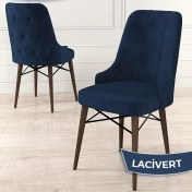 Resim Canisa Concept Araz Serisi Babyface Ithal Kumaş Sandalye Ceviz Gürgen Ayaklı 1 Adet Sandalye 