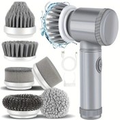 Resim Fastbuy Elektrikli Döner Yıkayıcı, 6 Fırça Başlığı İle Kullanışlı 