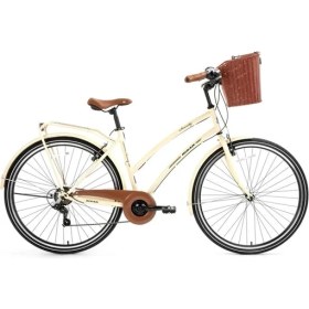 Resim Bisan Serenıty-23 Kadın Şehir Bisikleti 48CM V 28 Jant Nex.3 Vites Krem Siyah 