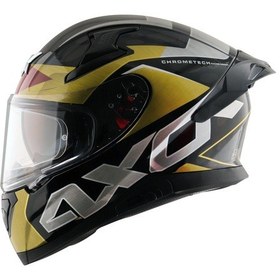 Resim Axor Apex Chrometech Pinlock Dahil Kapalı Motosiklet Kaskı Altın - Kırmızı 