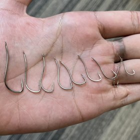 Resim 50 Adet Natufish Yem Tutucu Balıkçılık Kancaları - Yüksek Karbon Çelikli Barbekü Saplı Canlı Yem Kanca, Göz Yok Tasarım Güvenli Yakalama ve Güvenli Kullanım İçin, Tatlısu Levreği, Tuzlu Su, Walleye, Muskellunge için Dayanıklı Siyah Kancalar 