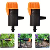 Resim 40 parça ayarlanabilir sulama damlalıkları seti, 1/4 inç hortum için mikro damla sulama sistemi, bahçe bitkileri sulaması için basınç dengeleyici damlatıcılar - Sarı Plastik 