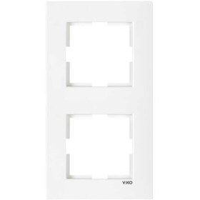 Resim VİKO Beyaz Karre İkili Çerçeve (VİKO.90960201) 